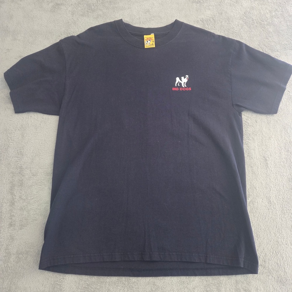 Big Dogs Born to Save Lives Firefighter T-Shirt Navy Blue Large